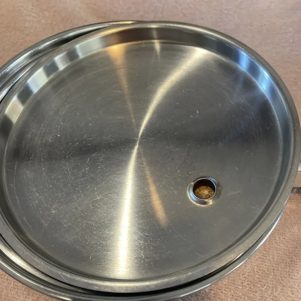 Saladmaster Stainless Steel 18-8 Tri-Clad 8.25 Inch Skillet with Vapo-Seal Lid